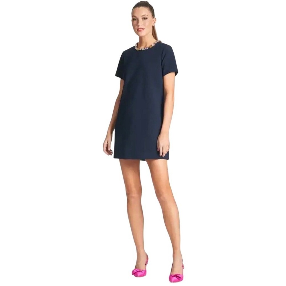 Sachin & Babi Lauren Dress in Dark Midnight Embellished Women size 2 Career Flaw